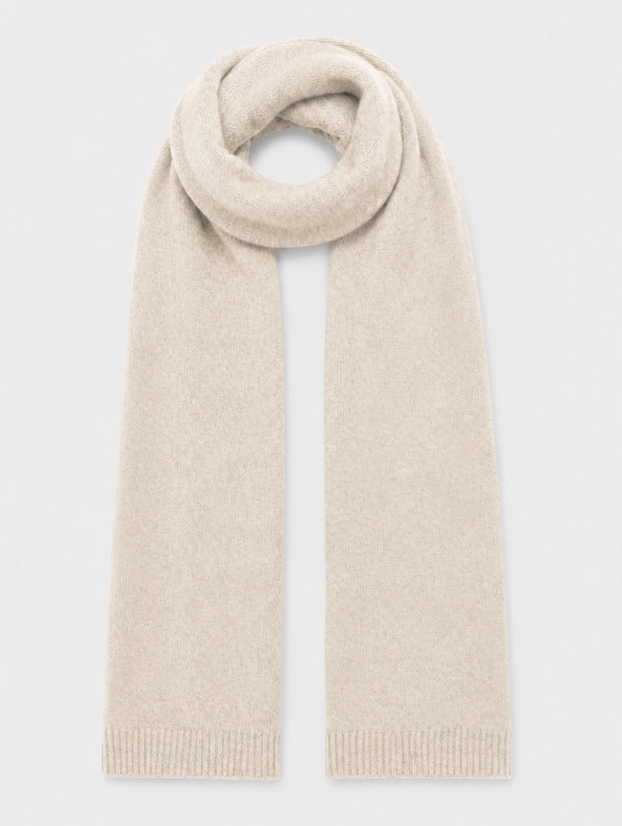 CASHMERE & MERINO WOOL SCARF - CREAM