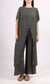 SILK BLEND DRAPE TOP - 8-12 - KHAKI