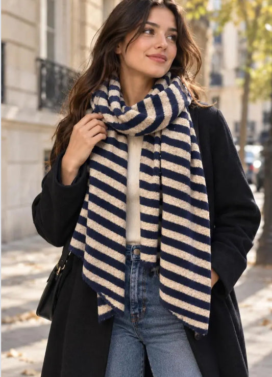 STRIPE KNIT SCARF