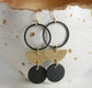 KAIKO - CIRCLE MOON BRASS EARRINGS