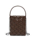 WOVEN CROSSBODY WITH CHAIN STRAP - CHOCOLATE