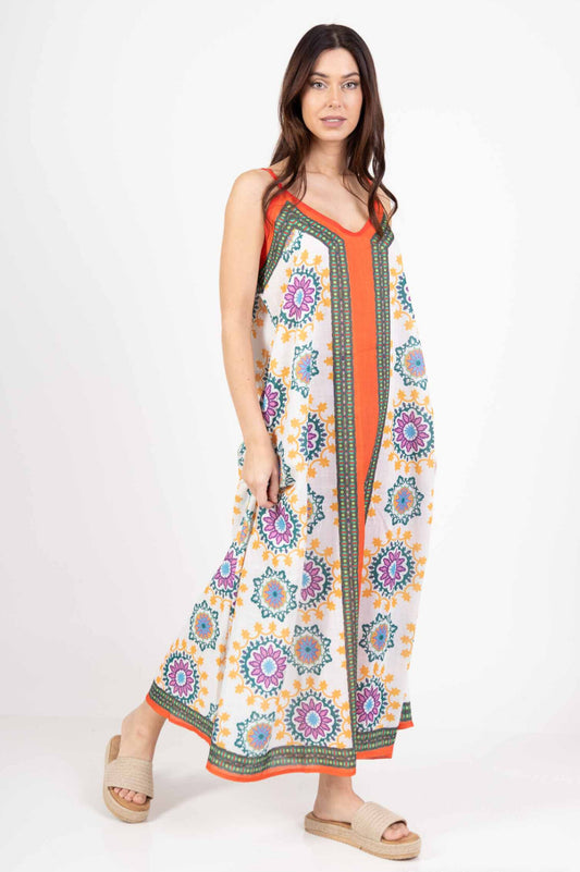 HANKY HEM SUN/BEACH DRESS - 8-14 - MULTI
