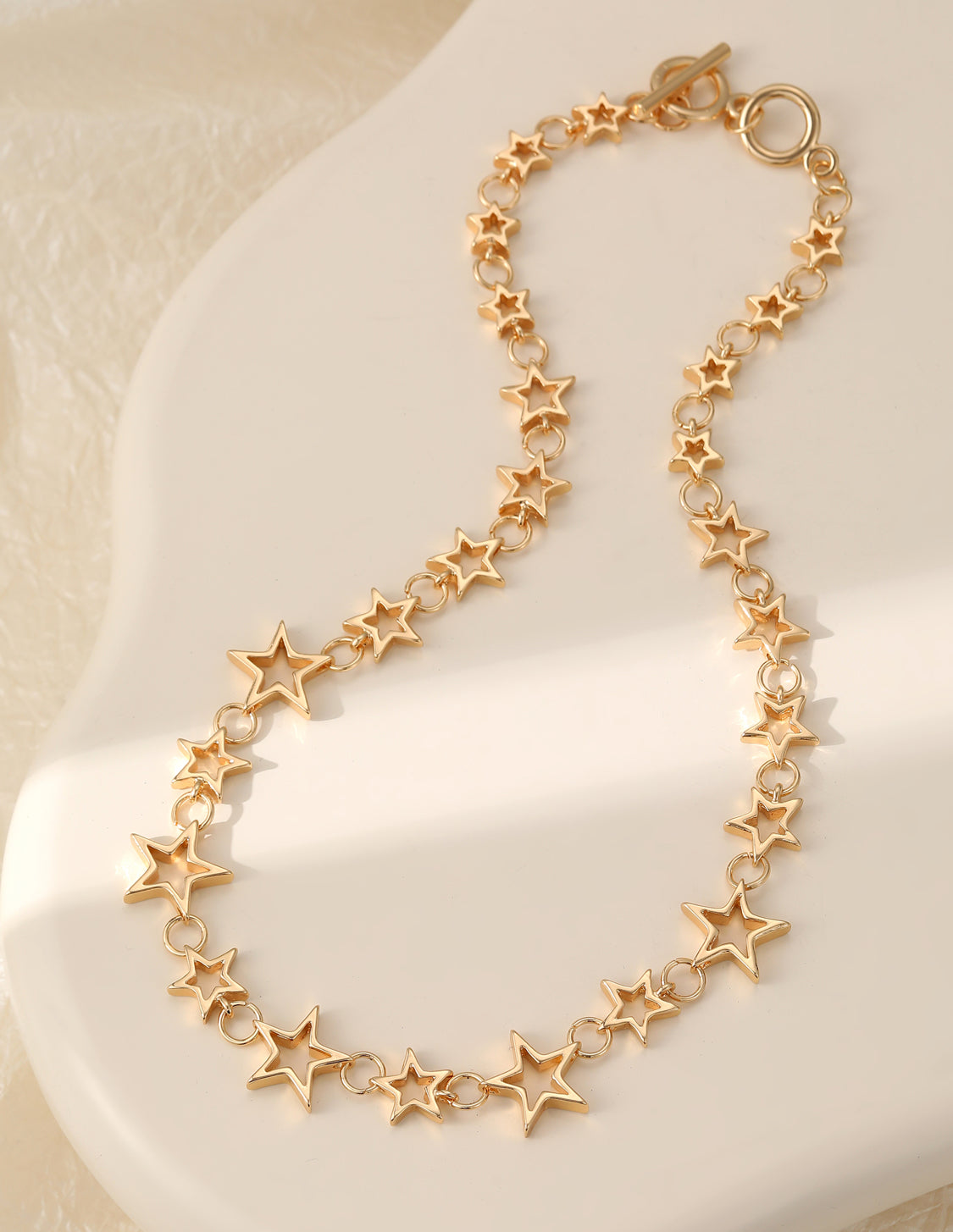 T-BAR STAR NECKLACE- GOLD