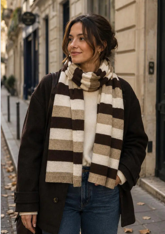 STRIPE KNIT SCARF
