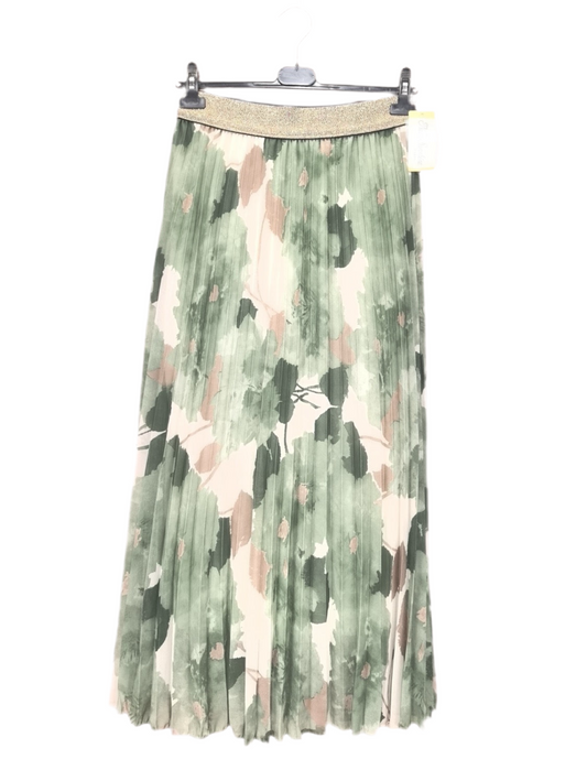 FLORAL PLEAT SKIRT - 10-16 - GREEN