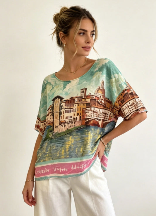 ART PRINT TOP - 10-16 - AQUA