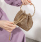 GOLD CRYSTAL OCCASION BAG