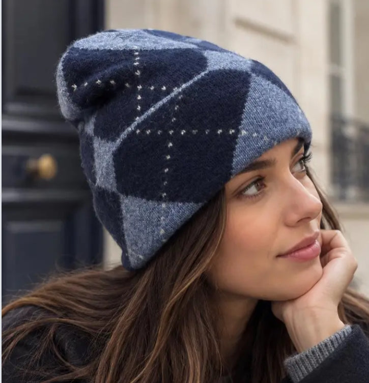 ARGYLE KNIT HAT