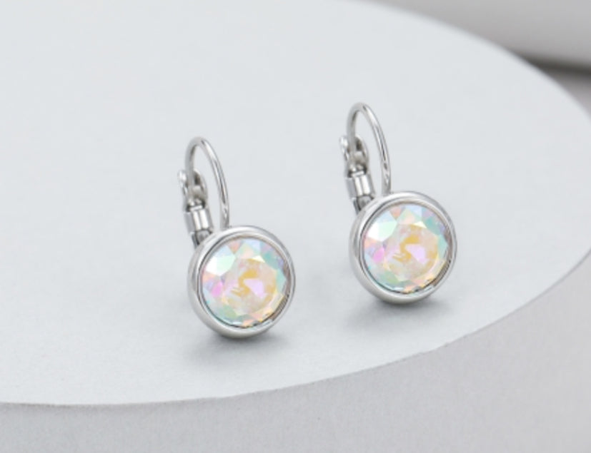 CRYSTAL DROP EARRINGS - IRIDESCENT