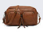 DOUBLE POCKET CROSSBODY - TAN