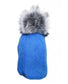 FLEECE LINED KNIT HAT WIT REMOVABLE POM - BLUE