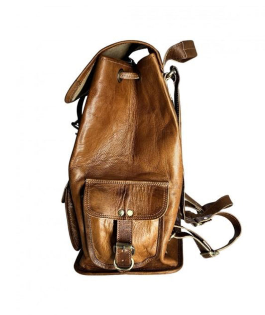 VINTAGE LEATHER SATCHEL STYLE BACKPACK