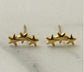 STAINLESS STEEL TRIPLE STAR EARRINGS