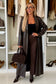 LONG LEATHERETTE COAT - 10-16 - CHOCOLATE