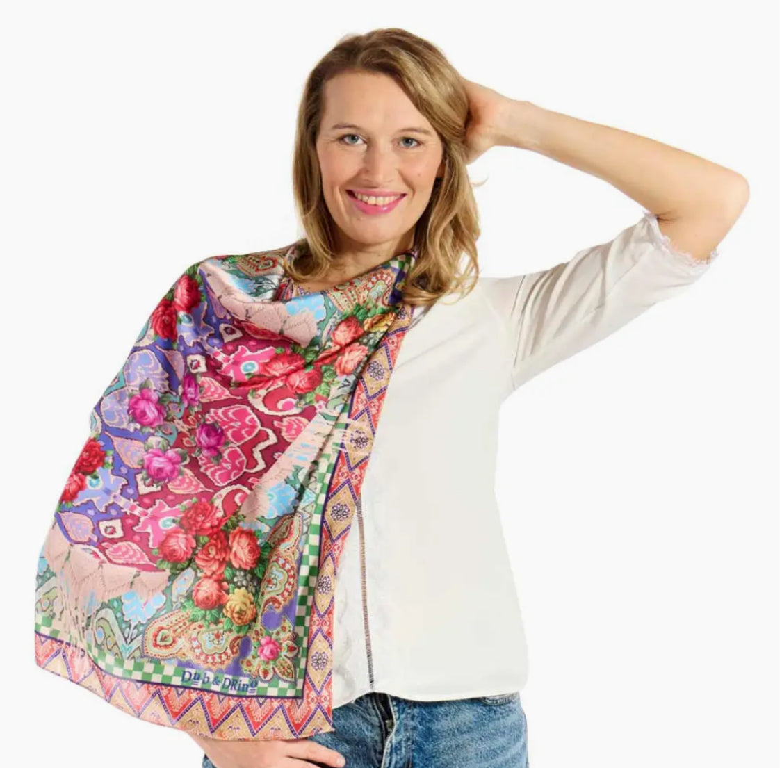 IKAT FLORAL SCARF - MADE IN ITALY