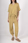 COTTON/LINEN BLEND TULIP HEM PANTS - 10-16 - OCHRE