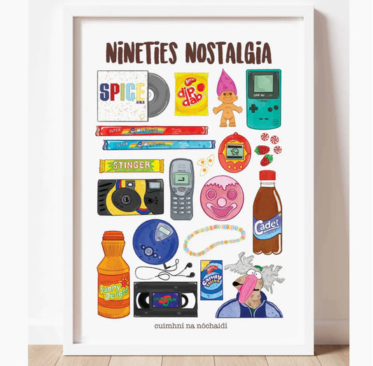 NINETIES NOSTALGIA A4 WHITE FRAME