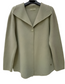 WIDE COLLAR KNIT CARDI - 10-16 - KHAKI