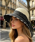 WIDE BRIM POLKA BOW SUN HAT