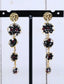 BEAD STATEMENT EARRINGS- BLACK