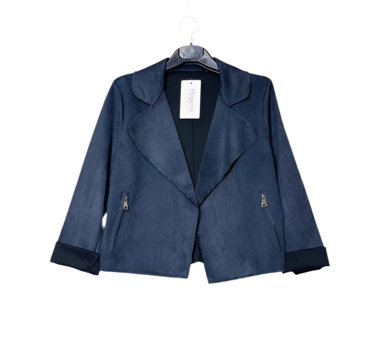 SUEDETTE BIKET JKT - 8-12- NAVY