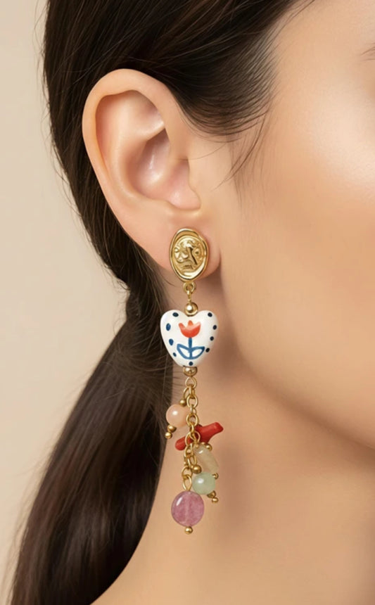 CERAMIC STATEMENT EARRINGS