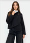 SIDE TIE COAT - 10-16 - BLACK