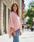 COTTON LINEN DRAPE TOP - 10-16 - PINK