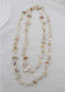 SHELL & CRYSTAL LONG NECKLACE