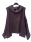 PINSTRIPE COWL NECK TOP - 10-14 - BURGUNDY