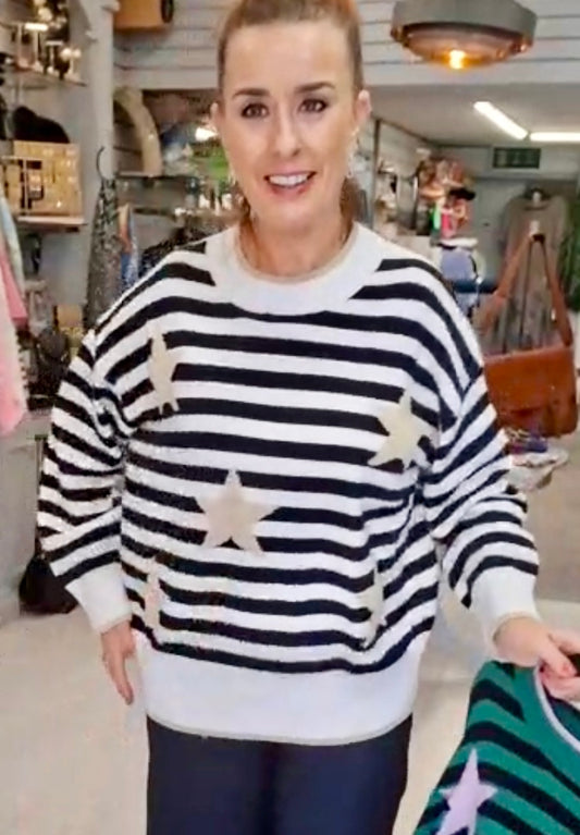 STAR KNIT JUMPER - 10-16 - WHITE