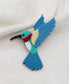 RESIN KINGFISHER PIN BROOCH