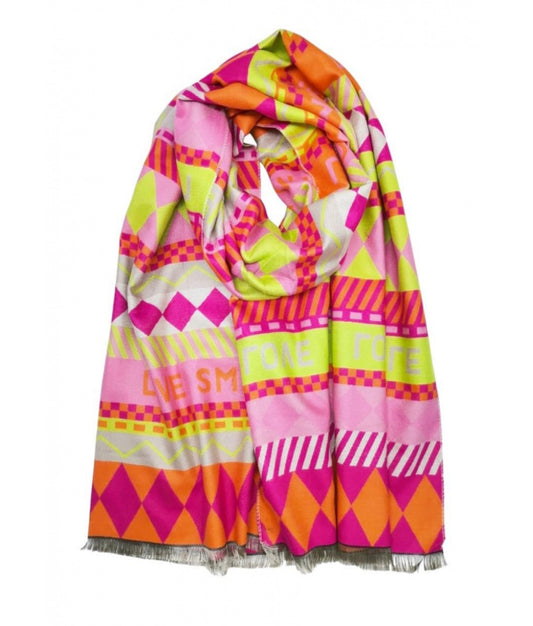 DOUBLE SIDED VISCOSE SCARF - FUSCHIA