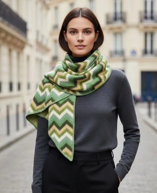 CHEVRON KNIT SCARF