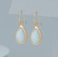 STONE DROP EARRINGS - AQUA