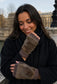 FUR FINGERLESS GLOVES