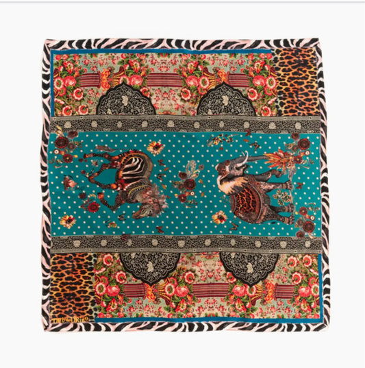 WILD PRINT SQUARE SCARF
