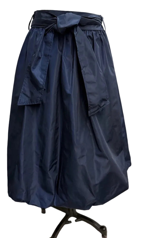 BELTED SKIRT- 8-14 - NAVY