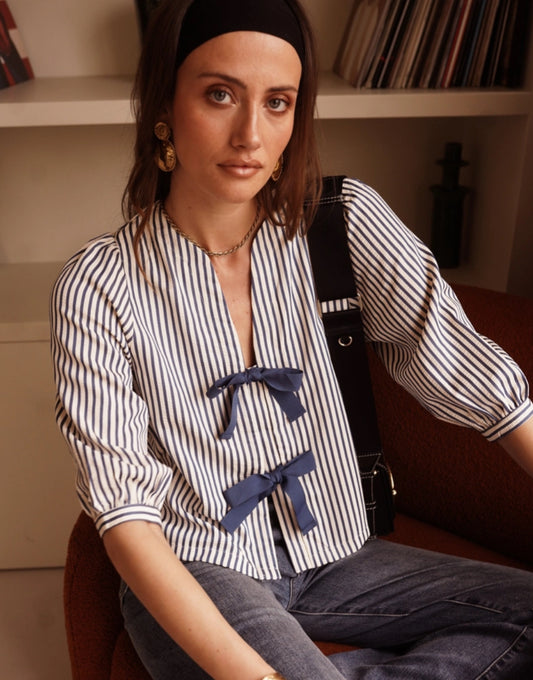 STRIPE BOW TOP - 12-14