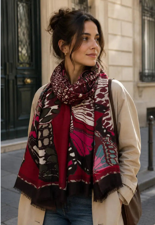 BUTTERFLY PRINT SCARF