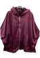 VELOUR FLEECE LINED JACKET - 10-16 - BURGUNDY