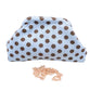 POLKA CLUTCH BAG - BLUE
