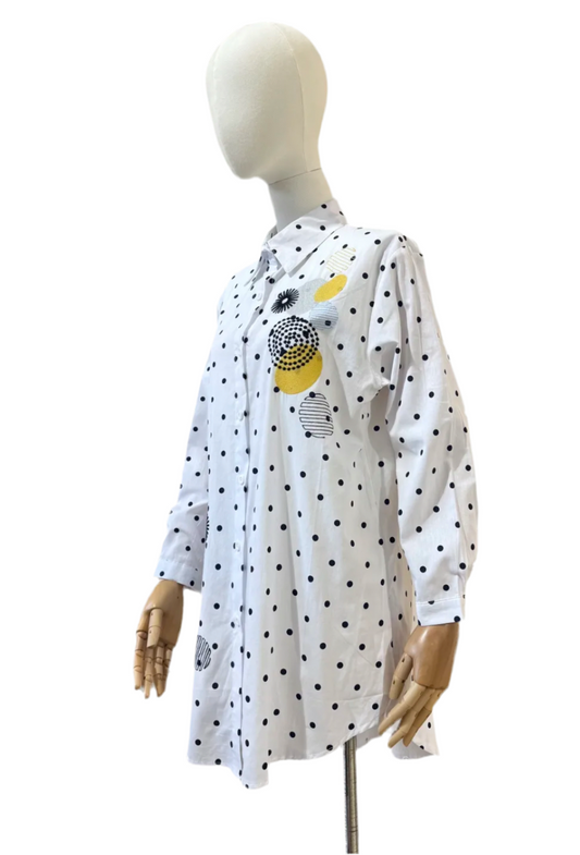 GEO PRINT SHIRT - 8-12 - POLKA