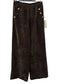 VELOUR PALAZZO- 10-16 - CHOCOLATE