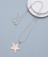 LONG ROSE GOLD DIAMANTÉ STAR NECKLACE