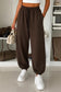 STUD DETAIL JOGGER - 10-16 - CHOCOLATE