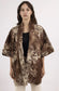 TOILE QUILTED KIMONO - FREE SIZE - BROWN