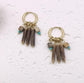GOLD PLATED STAINLESS STEEL BEAD EARRINGS