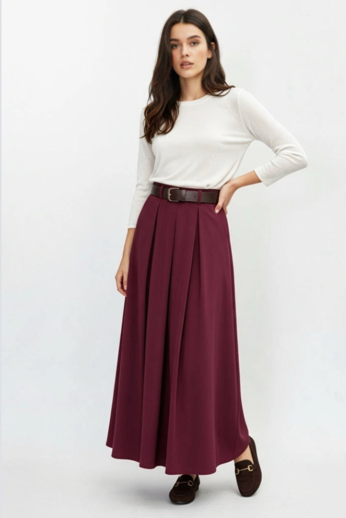 CULOTTE PANTS - 10-16 - BURGUNDY