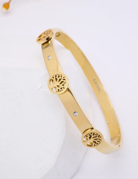 CRYSTAL TREE OF LIFE BANGLE